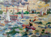 Windiger Tag auf der Alster, 2024