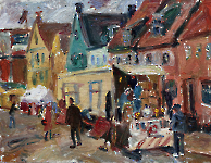 Husum, Aufbau Krabbenfest, 2024