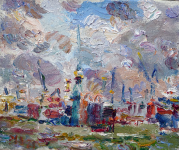 Kräne und Wolken, 2021