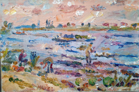 Angler an der Elbe, 2022