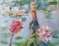 Blumen und Weinflasche, 2023
